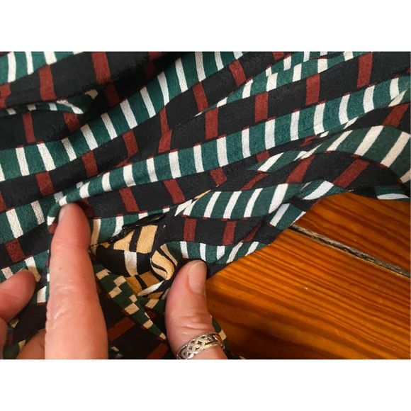 Anthropologie Maeve Gianna Tunic Dress Green Geometric Print, Size 6, MSRP $150 - Picture 9 of 13